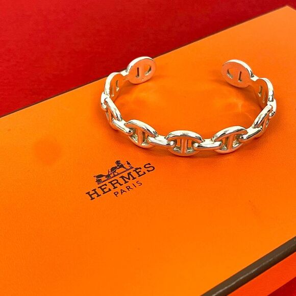 Hermes Chaine d'Ancre Enchaînée Silver 925 Bracelet